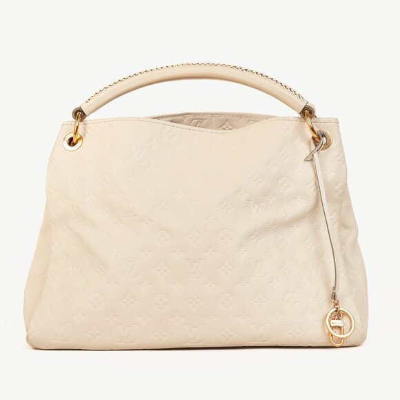 Louis Vuitton Artsy MM Creme Empreinte Leather Hobo Bag - Picture 1 of 12
